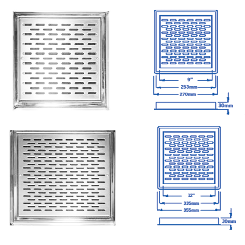 Grătare de fund INOX