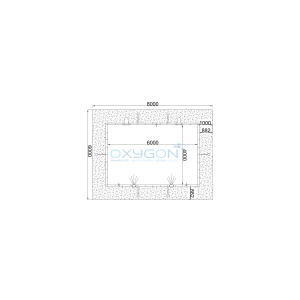 Piscină metalică 4 × 6 m