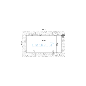 Piscină metalică 4 × 8 m