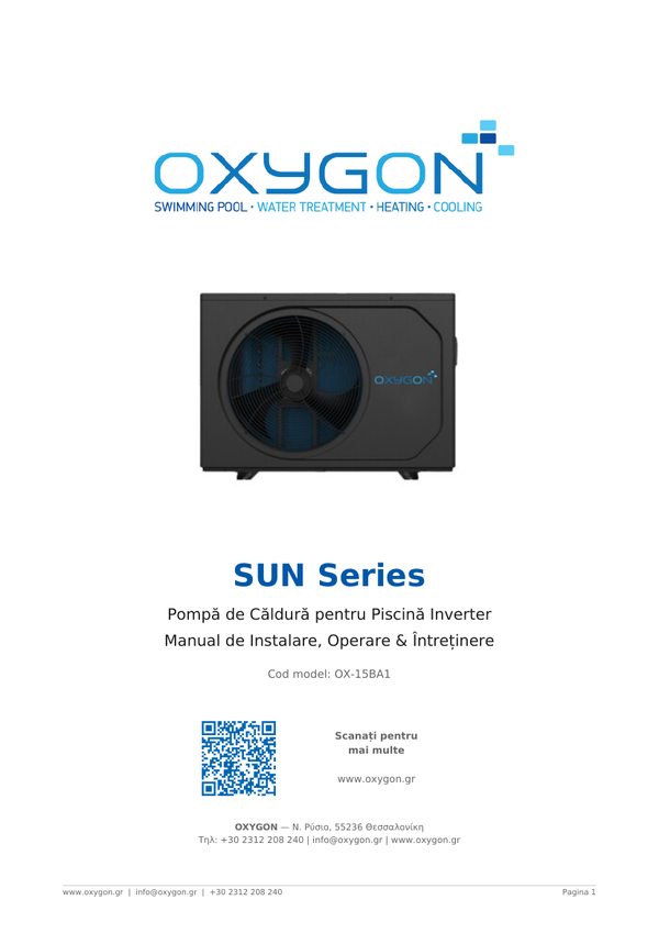 Manual de utilizare SUN Series în limba română